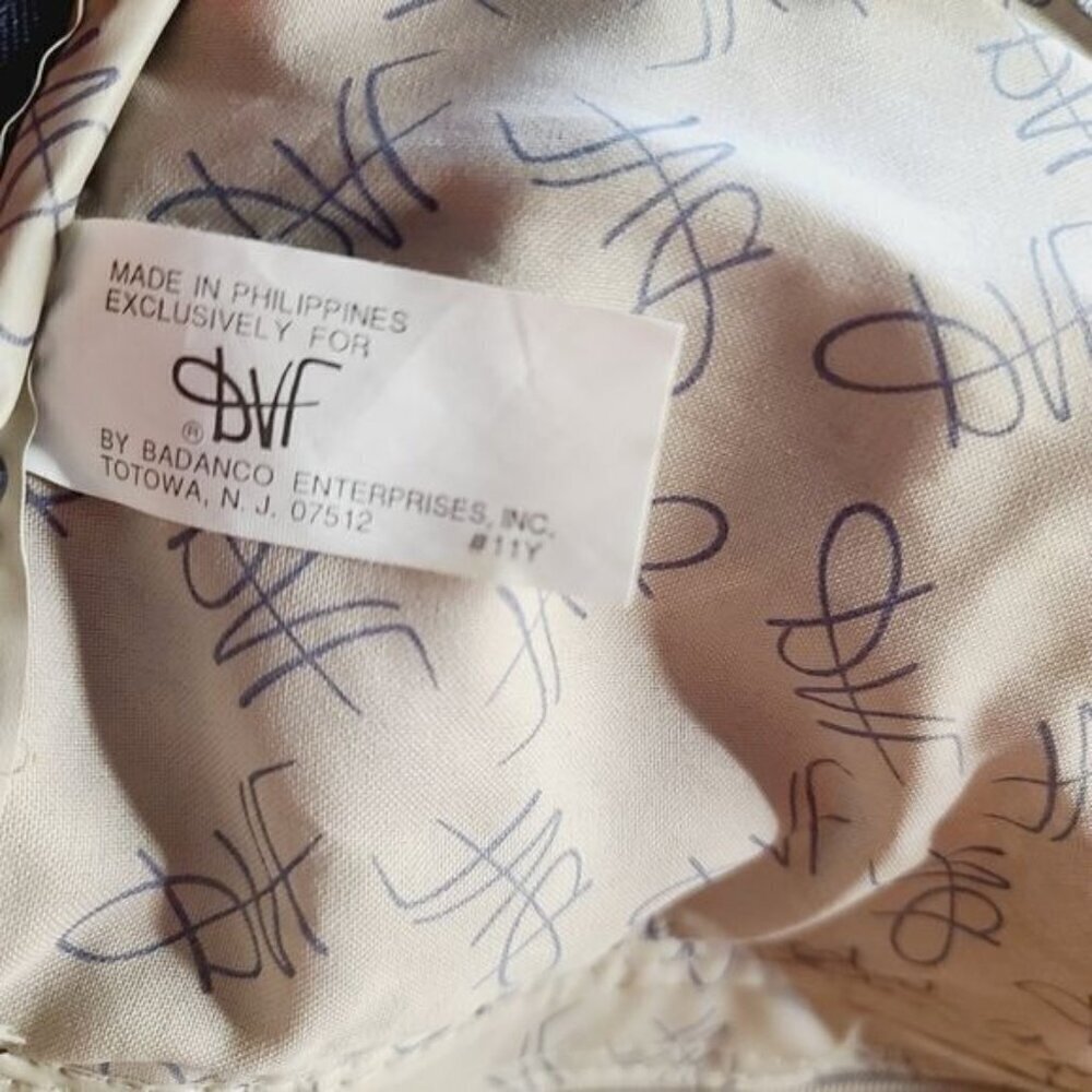 Vintage DVF Diane Von Furstenberg Ikat Fabric Over Night Travel Bag Luggage - Picture 13 of 16